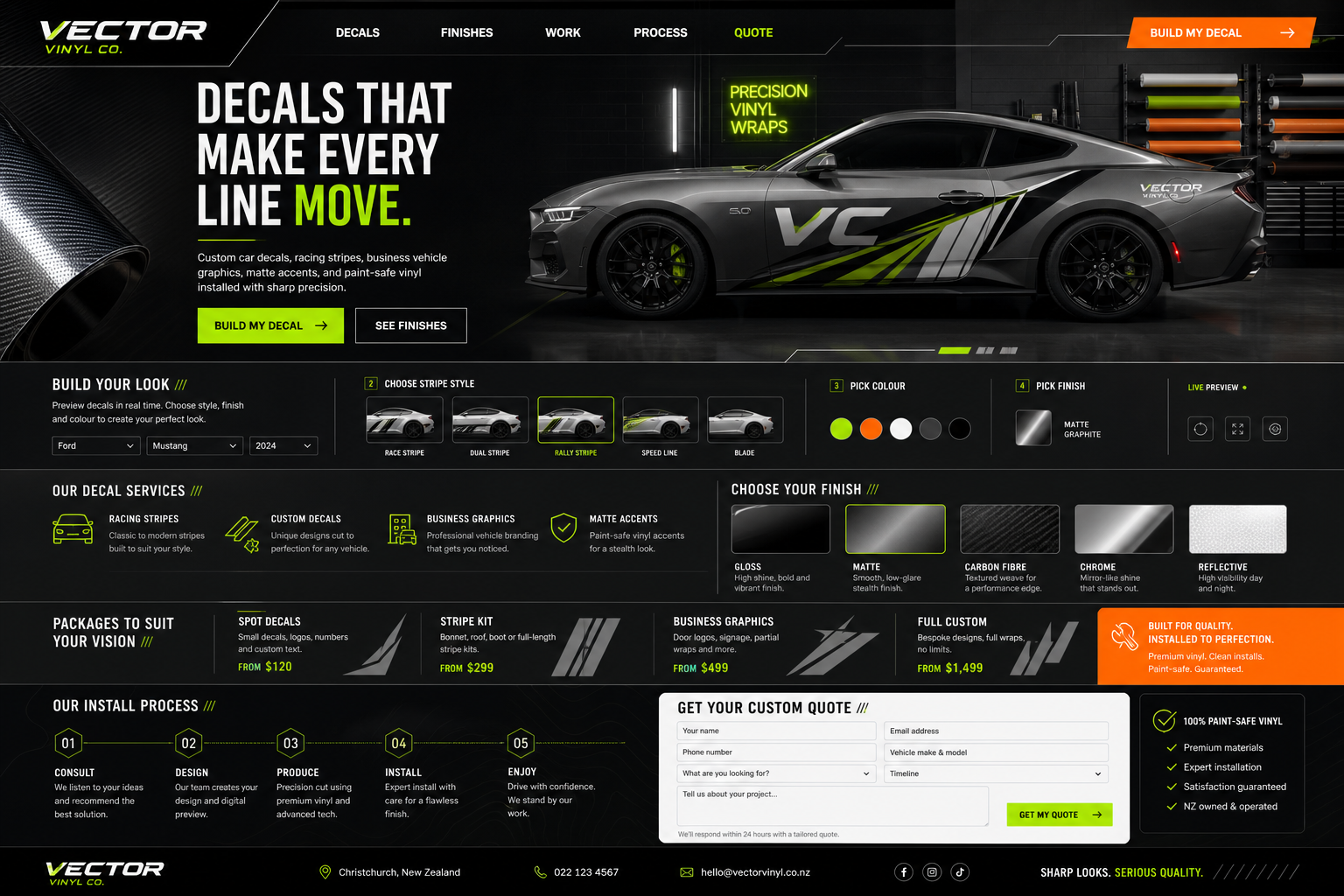 Vector Vinyl Co. website demo preview