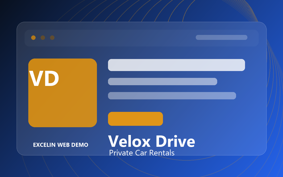 Velox Drive website demo preview
