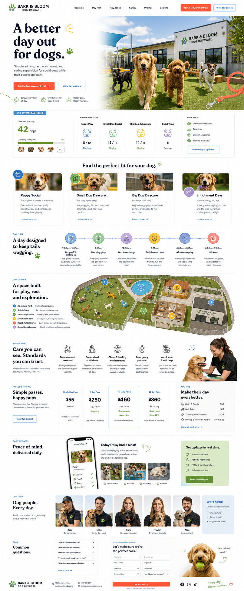Bark and Bloom website demo preview