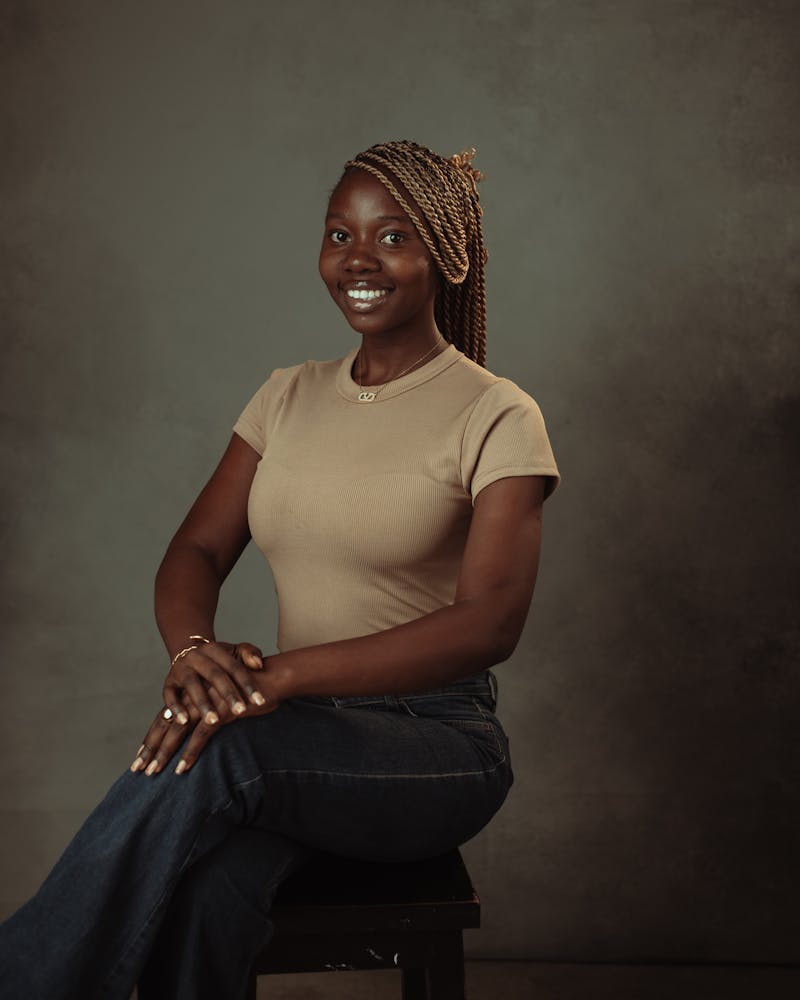 Portrait of smiling customer