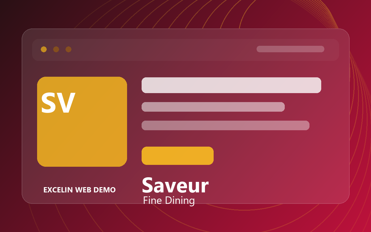 Saveur website demo preview