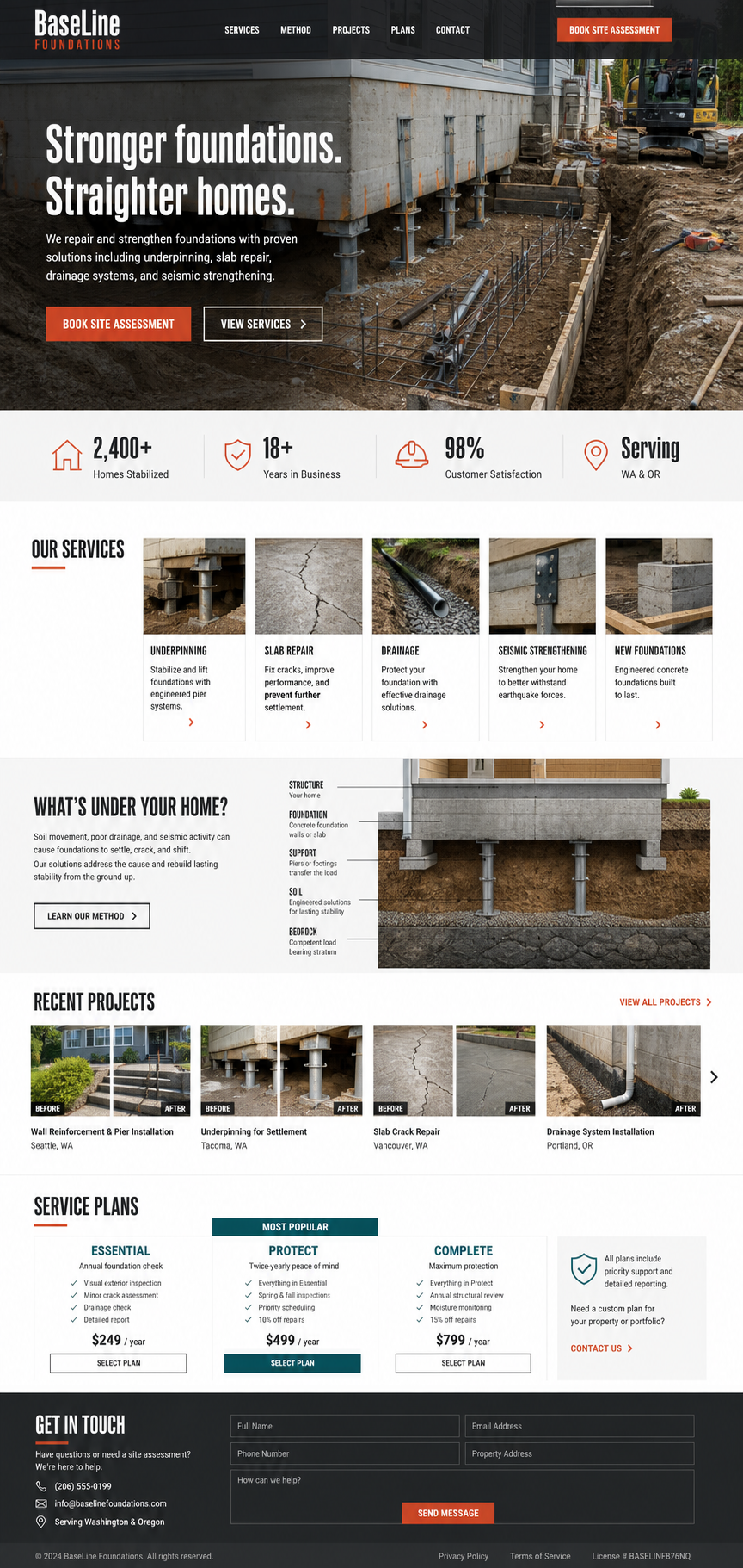 BaseLine Foundations website demo preview