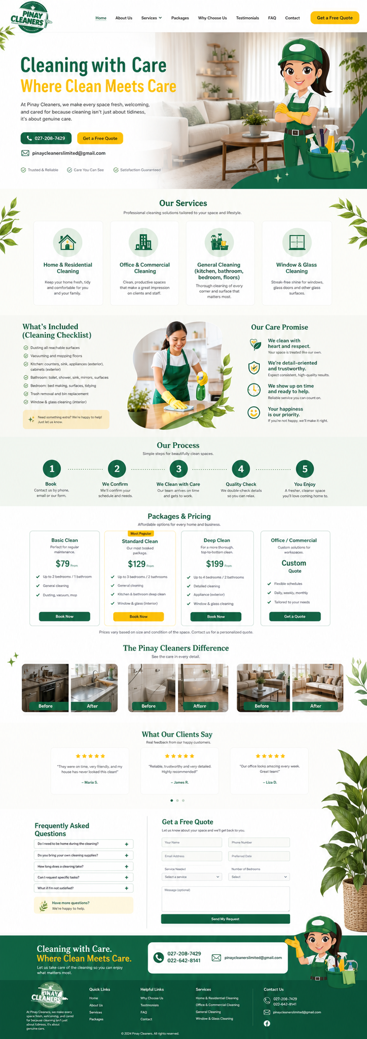 Pinay Cleaners website demo preview
