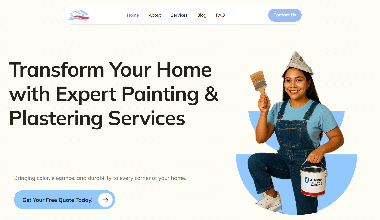 A-Home Painting published website screenshot