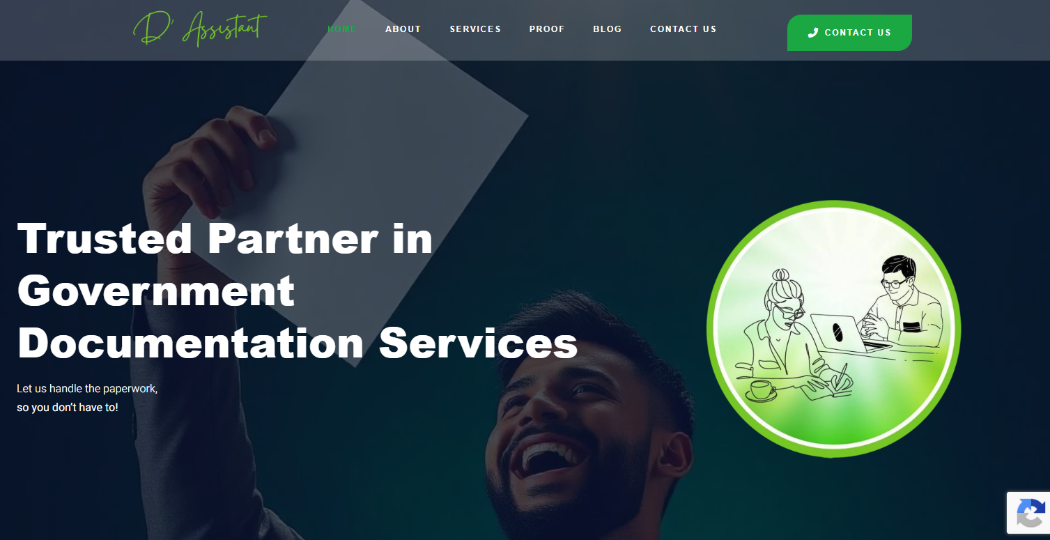 D'assistant Documentation published website screenshot