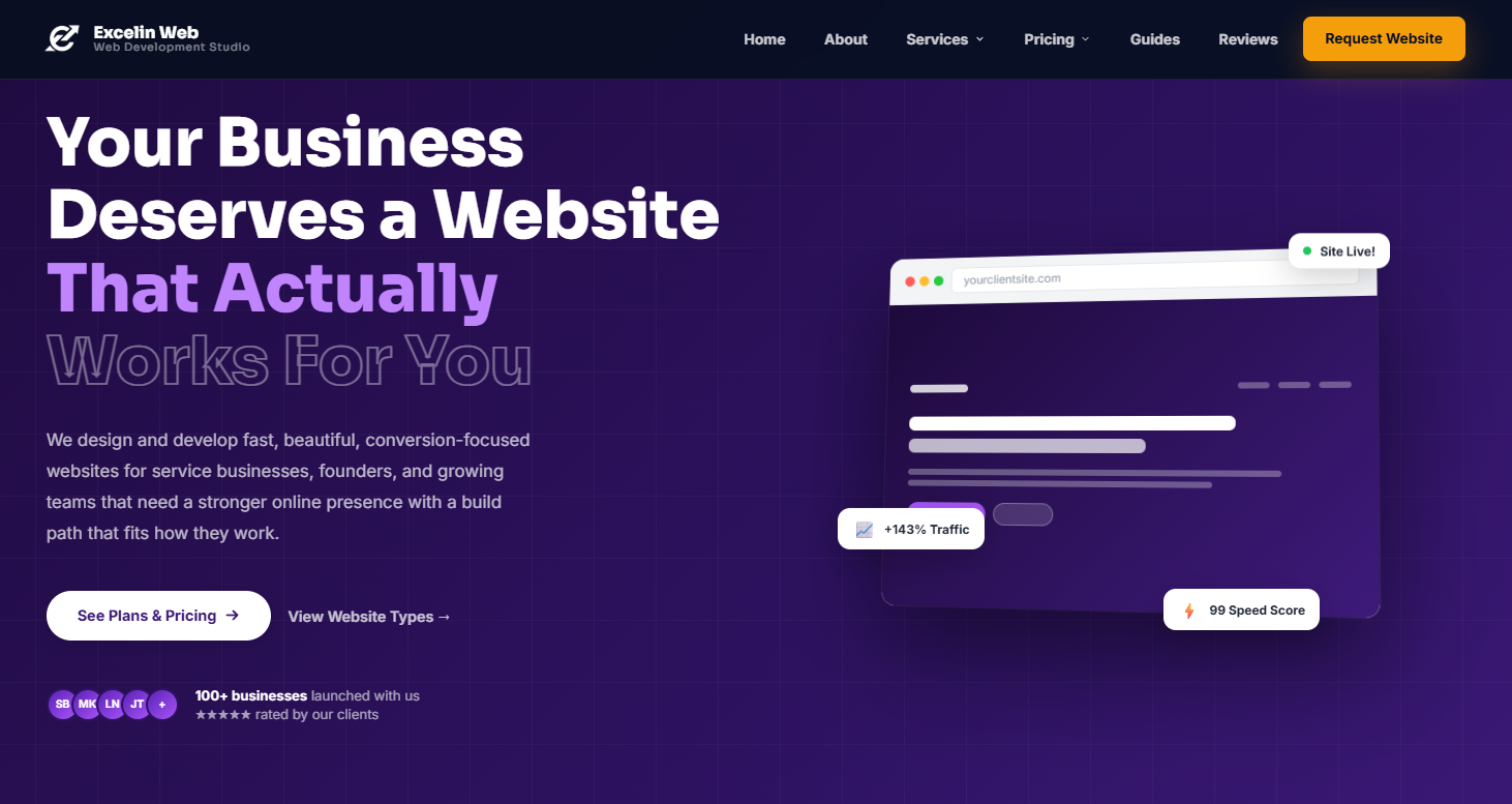 Excelin Web published website screenshot