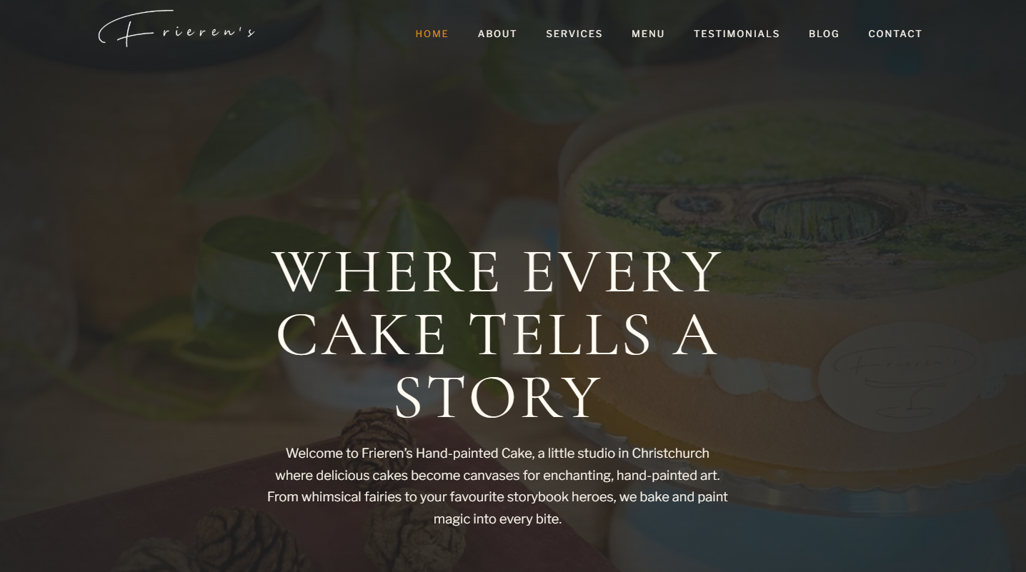Frierens published website screenshot