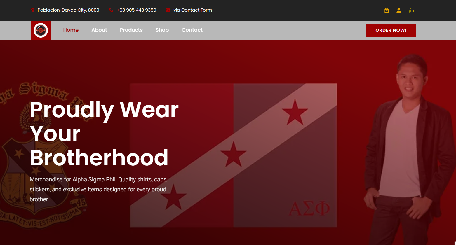 Gabriel Urban Clothing published website screenshot