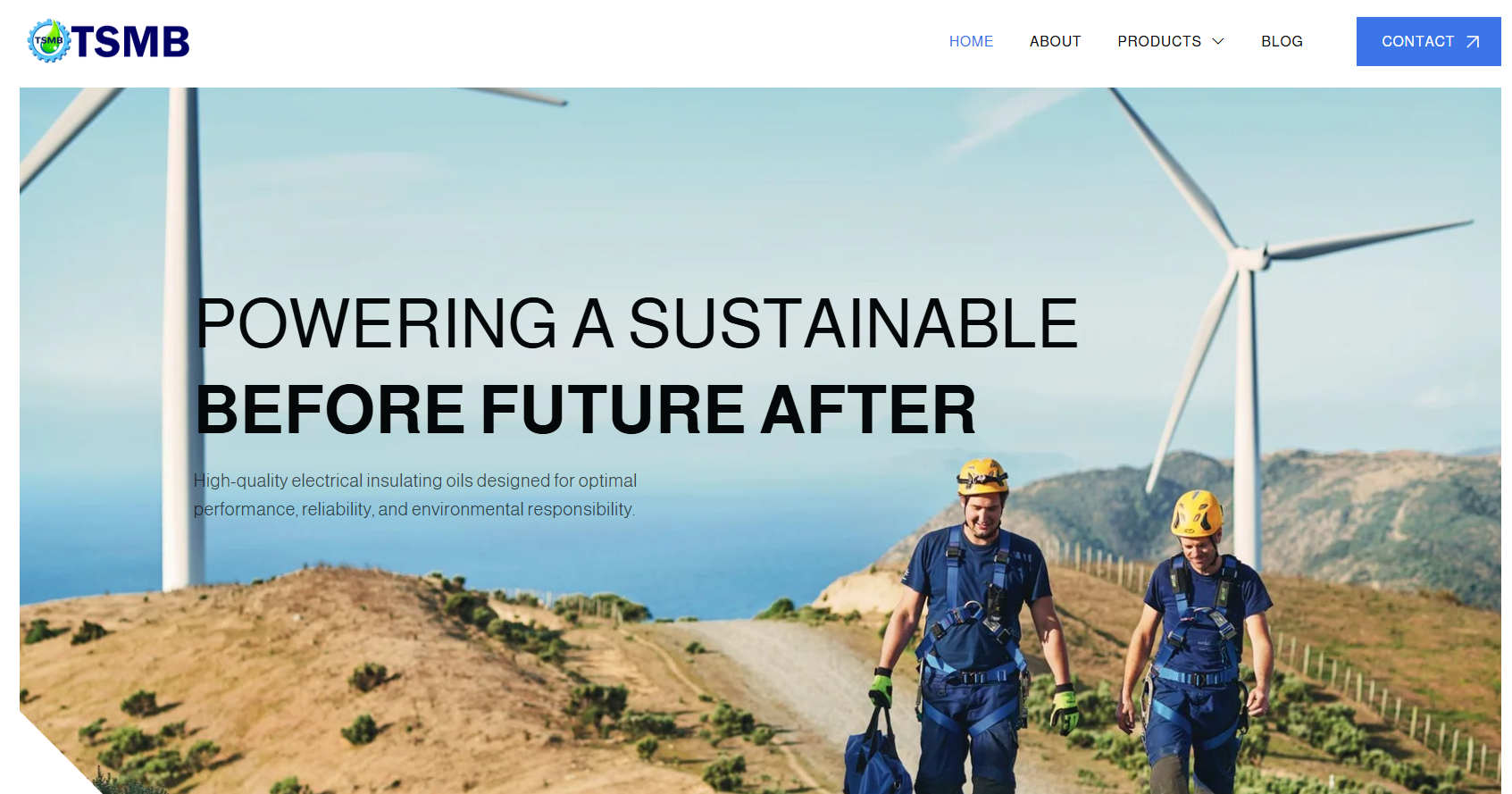 TSMB published website screenshot